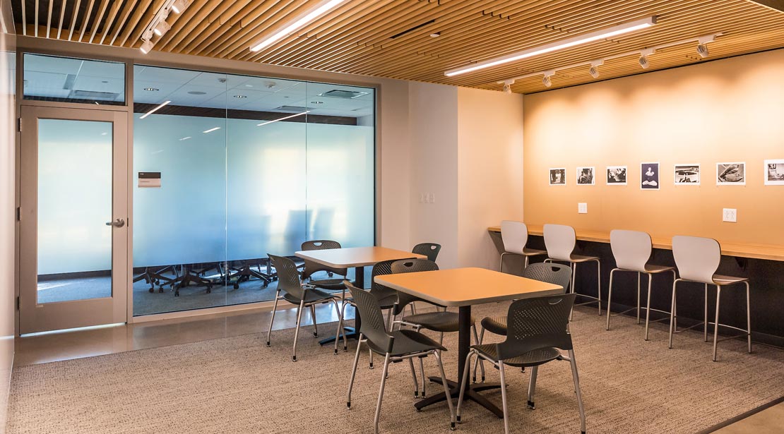 one of the student work areas